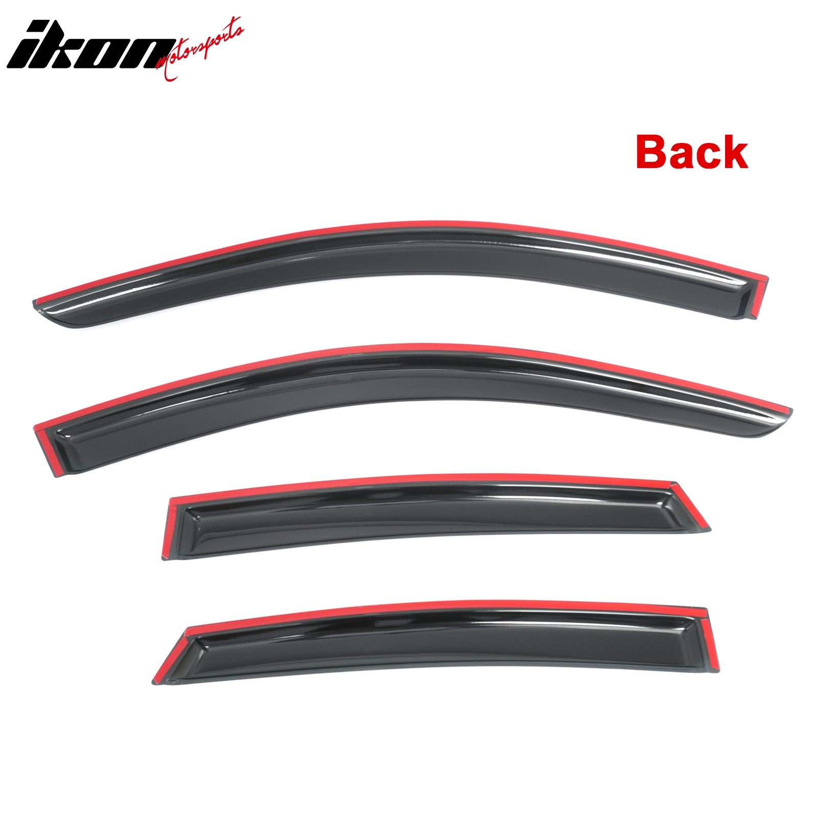 Fits 14-17 Infiniti QX50& 08-12 EX35 4PCS Window Visors Smoke Acrylic Rain Shade