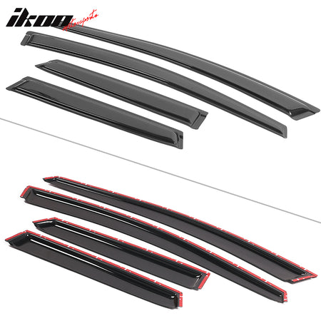 Fits 08-12 Mazda CX-7 CX7 Tape-On Window Visors Sun Rain Guards Deflectors 4PCS