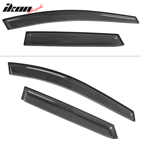 Fits 08-12 Mazda CX-7 CX7 Tape-On Window Visors Sun Rain Guards Deflectors 4PCS