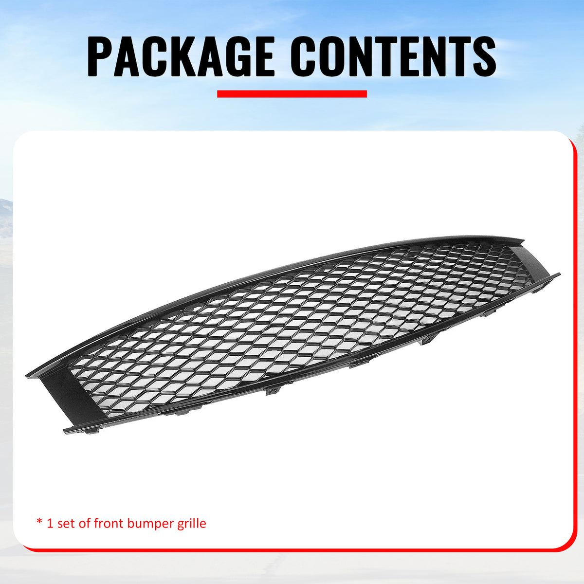 Fits 08-15 Infiniti G37 Q60 Coupe Honeycomb Style Upper Grille Gloss Black ABS