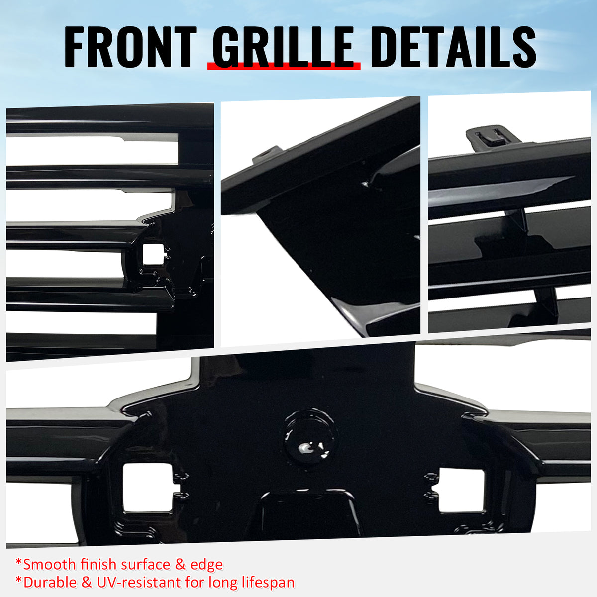 Fits 08-15 Infiniti G37 Q60 Coupe OE Style Front Upper Grille Gloss Black ABS