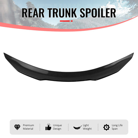 Fits 08-13 INFINITI G37 14-15 Q60 Trunk Spoiler Carbon Fiber Print PSM Style ABS