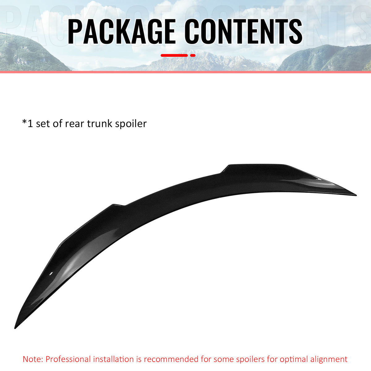 Fits 08-13 INFINITI G37 14-15 Q60 Trunk Spoiler Carbon Fiber Print PSM Style ABS