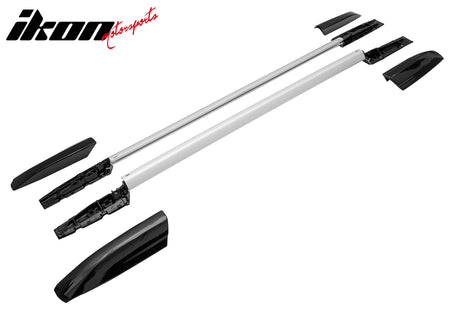 Fits 08-13 Toyota Highlander OE Style Top Roof Rack Rail Bar Aluminum Black 2PC