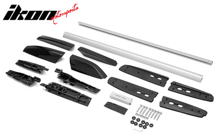 Fits 08-13 Toyota Highlander OE Style Top Roof Rack Rail Bar Aluminum Black 2PC