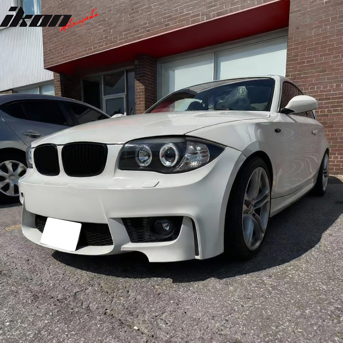 Fits 08-13 BMW E82 E88 1-Series 1M Style Front Bumper Conversion PP Matte Black