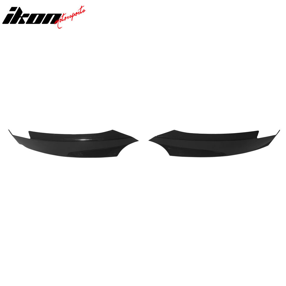 2008-2013 BMW E82 E88 M Sport Gloss Black Front Bumper Lip Splitters