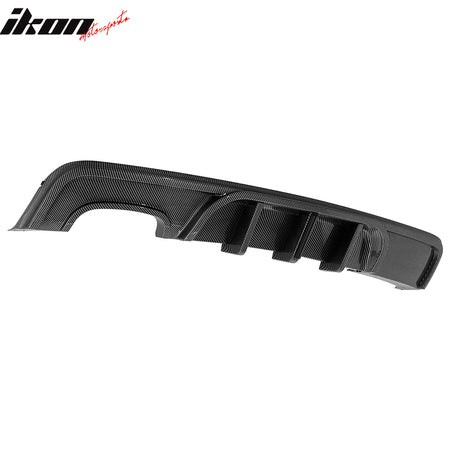 Fits 08-13 BMW E82 E88 M Performance Rear Diffuser W/ LED Carbon Fiber Print ABS