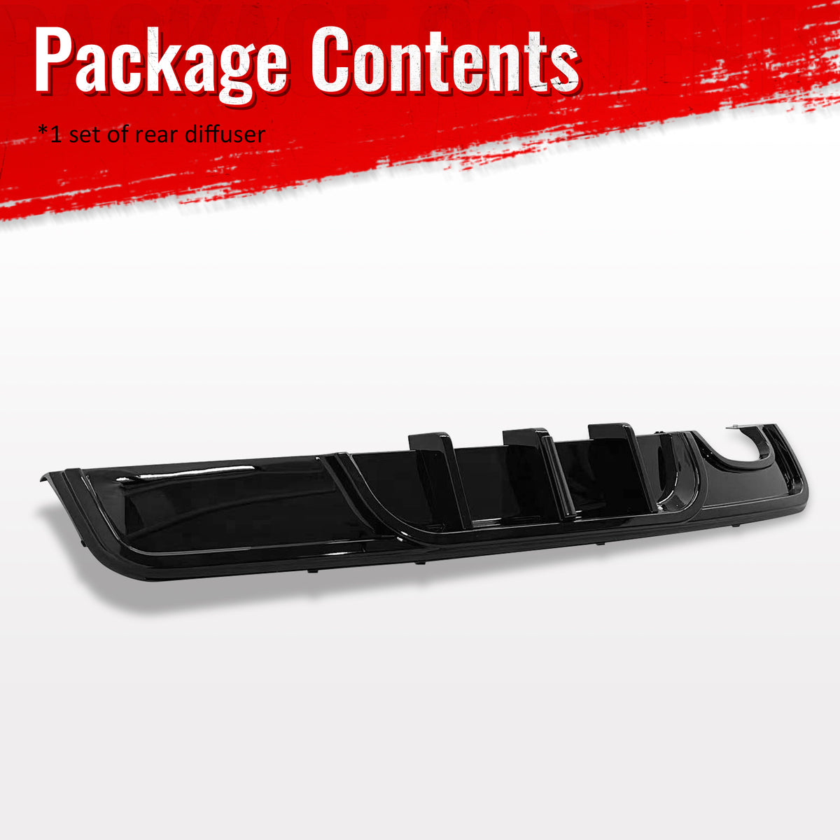 Fits 08-13 BMW 1-Series E82 E88 M Performance Rear Diffuser W/ LED Gloss Black