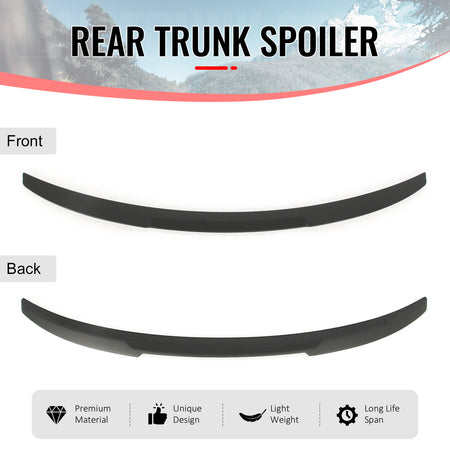 Fits 08-13 BMW E82 1-Series Coupe M4 Style Trunk Spoiler Wing Matte Black ABS