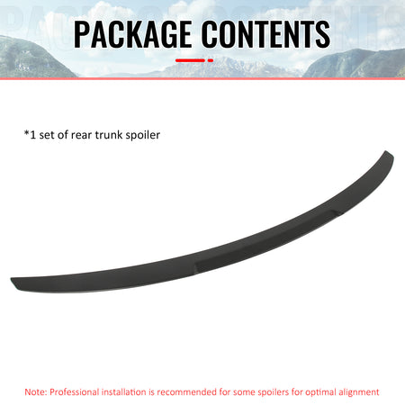 Fits 08-13 BMW E82 1-Series Coupe M4 Style Trunk Spoiler Wing Matte Black ABS