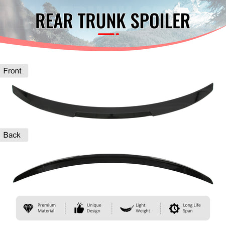 Fits 08-13 BMW E82 1-Series Coupe M4 Style Trunk Spoiler Wing Gloss Black ABS