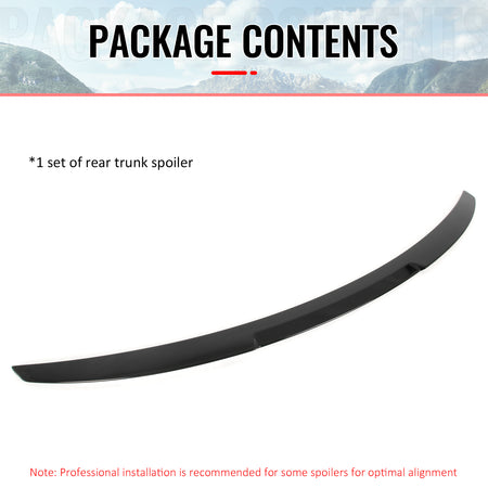 Fits 08-13 BMW E82 1-Series Coupe M4 Style Trunk Spoiler Wing Gloss Black ABS