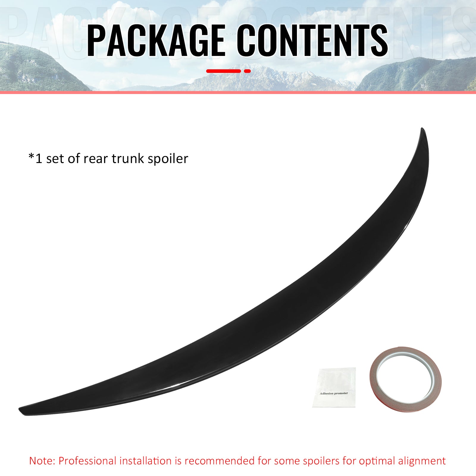 Fits 08-13 BMW E82 1-Series Coupe Performance Style Trunk Spoiler Gloss Black