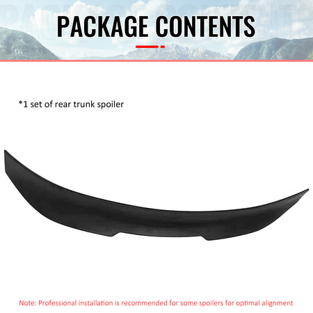 Fits 08-13 BMW E82 1-Series Coupe PSM Style Trunk Spoiler Wing Matte Black ABS