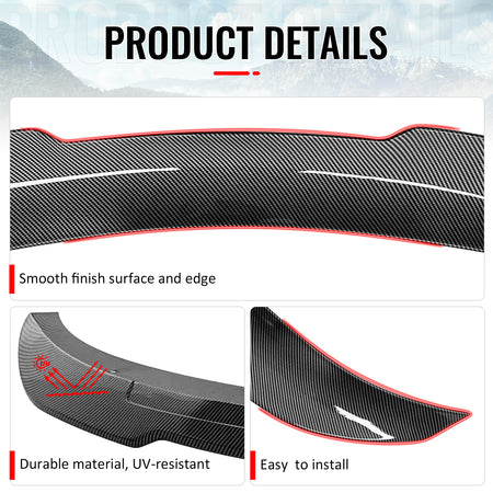 Fits 08-13 BMW E82 1-Series Coupe PSM Style Trunk Spoiler Carbon Fiber Print ABS