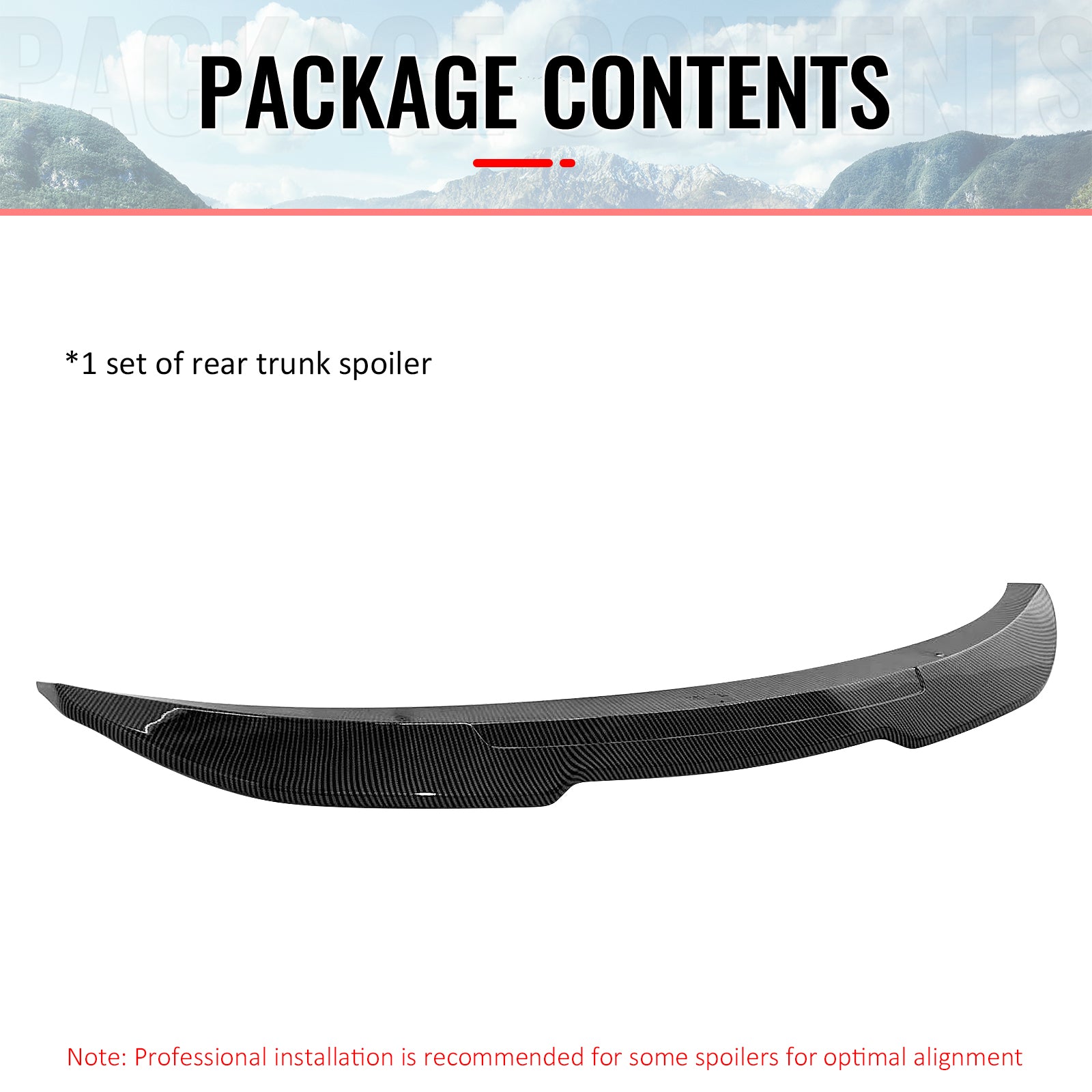 Fits 08-13 BMW E82 1-Series Coupe PSM Style Trunk Spoiler Carbon Fiber Print ABS