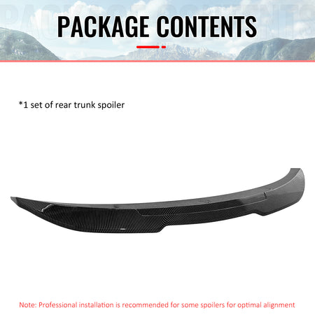 Fits 08-13 BMW E82 1-Series Coupe PSM Style Trunk Spoiler Carbon Fiber Print ABS
