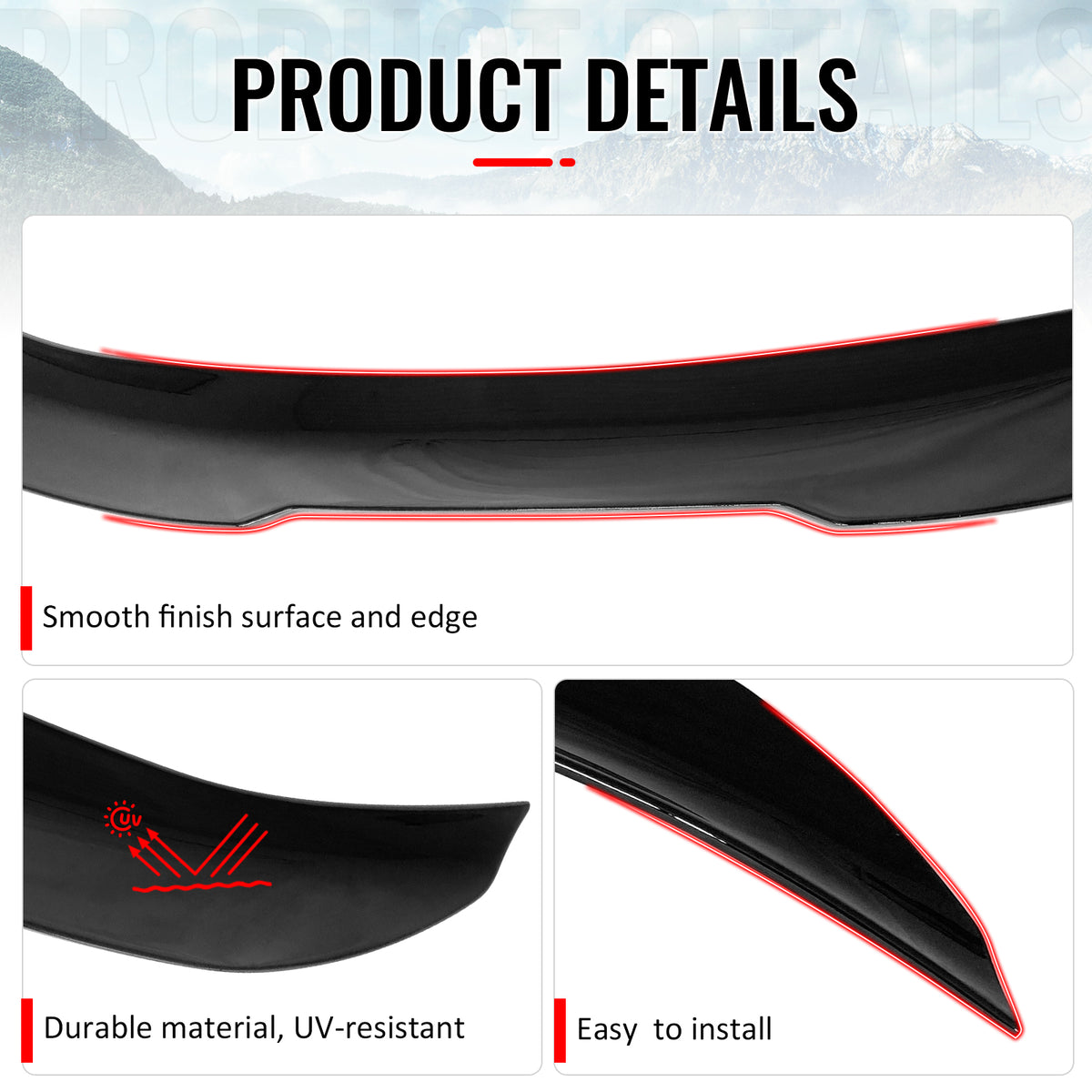 Fits 08-13 BMW E82 1-Series Coupe PSM Style Trunk Spoiler Wing Gloss Black ABS