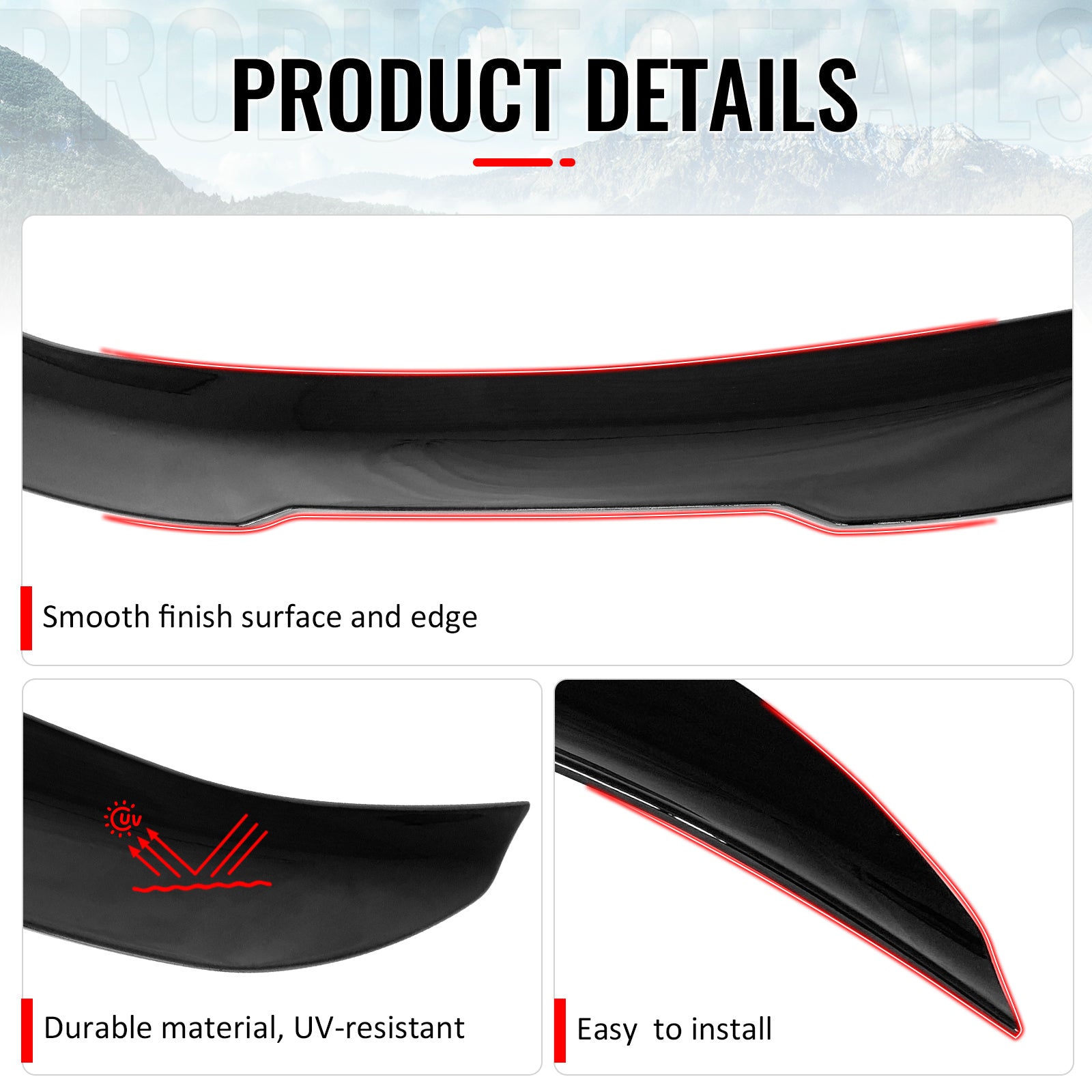 Fits 08-13 BMW E82 1-Series Coupe PSM Style Trunk Spoiler Wing Gloss Black ABS