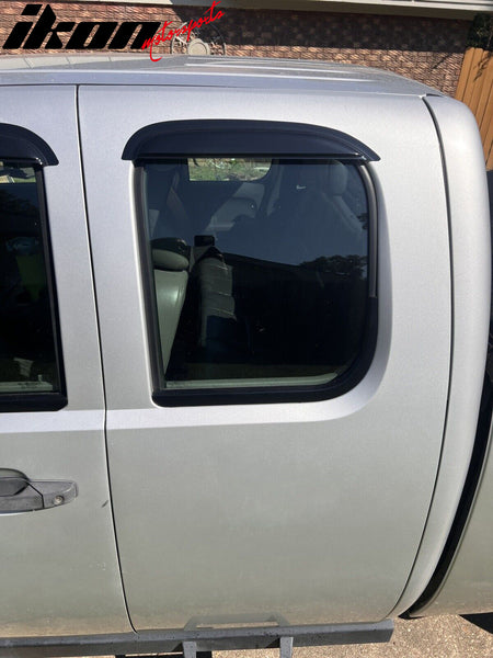 For 2007-2014 Chevy Silverado GMC Sierra Extended Cab Window Visors Vent 4PCS