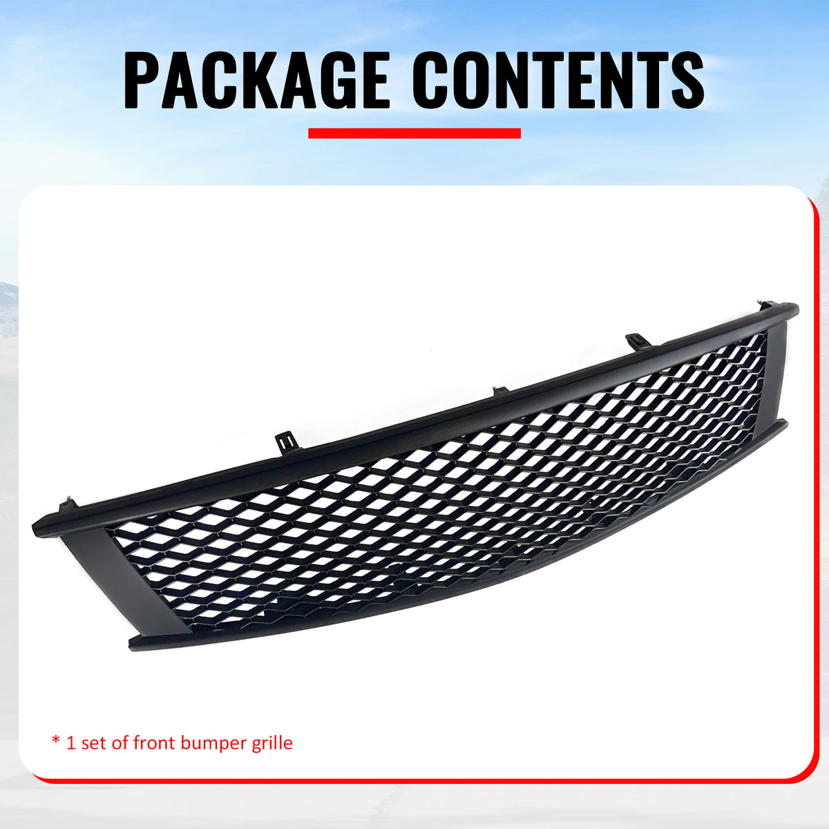 Fits 08-15 Infiniti G37 Q60 Coupe Honeycomb Style Upper Grille Matte Black ABS