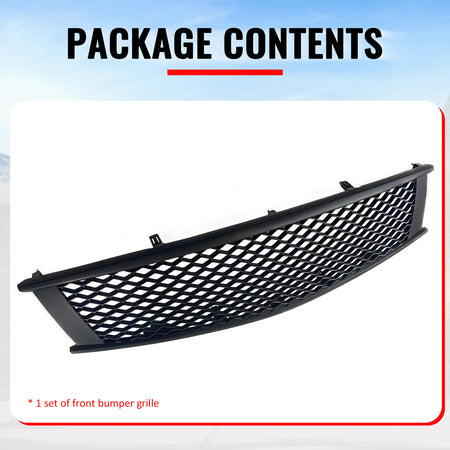 Fits 08-15 Infiniti G37 Q60 Coupe Honeycomb Style Upper Grille Matte Black ABS
