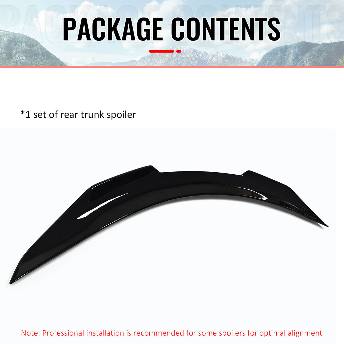 Fits 08-13 INFINITI G37 & 14-15 Q60 Trunk Spoiler Wing Gloss Black PSM Style ABS