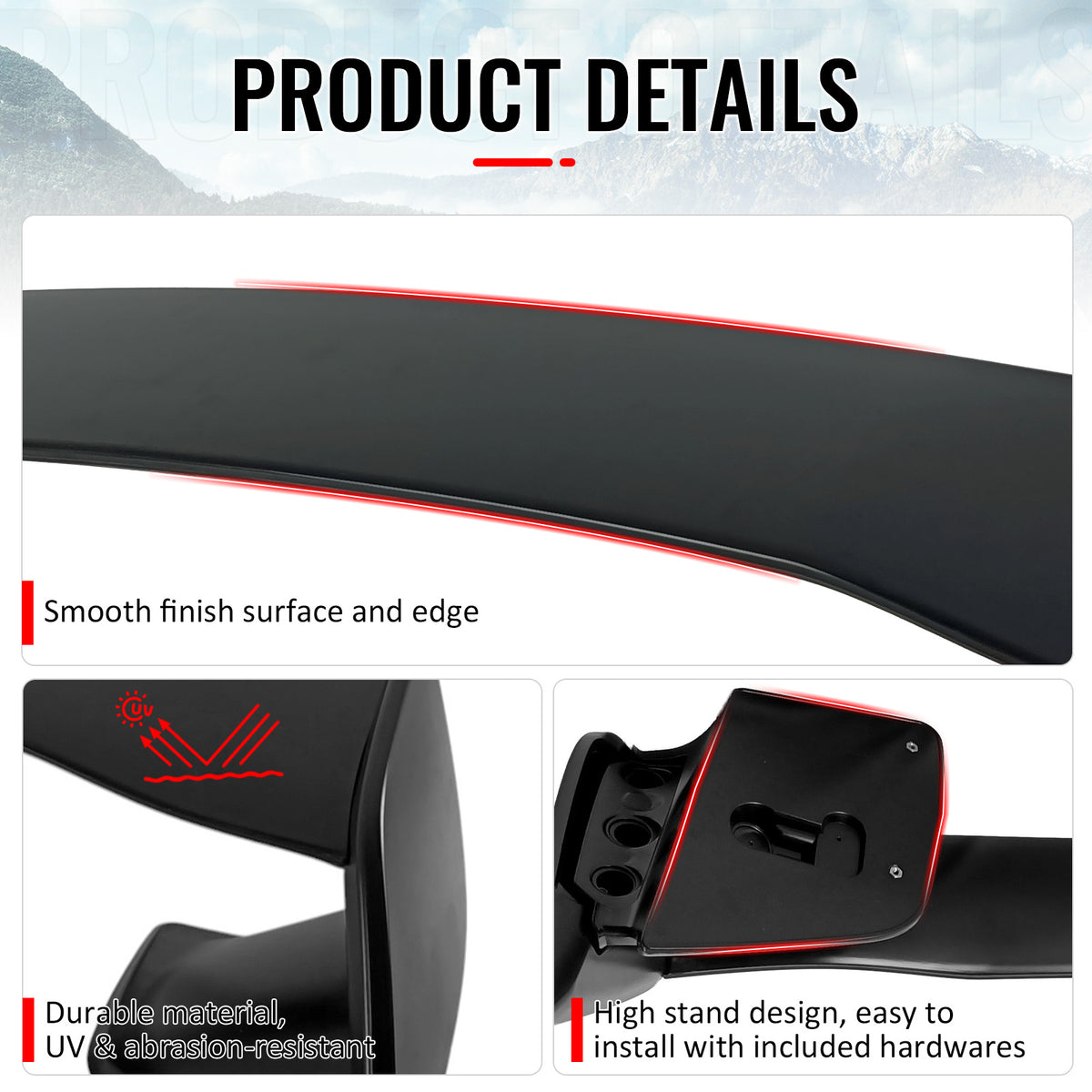 Fits 08-14 Subaru Impreza WRX STI Style Rear Trunk Spoiler Wing Primer Black 5PC