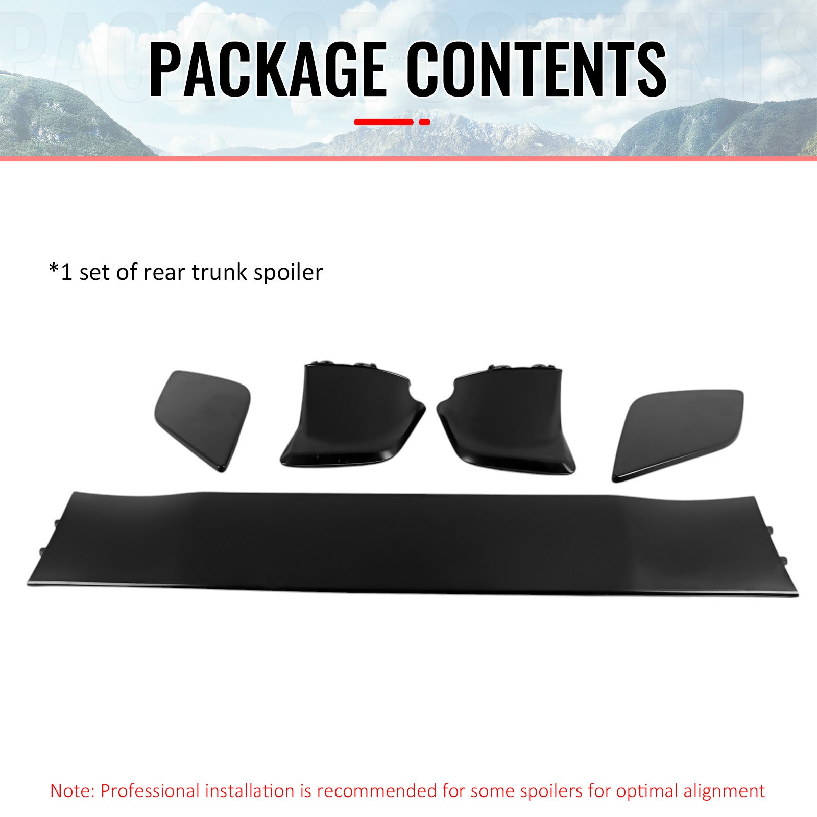 Fits 08-14 Subaru Impreza WRX STI Style Rear Trunk Spoiler Wing Primer Black 5PC