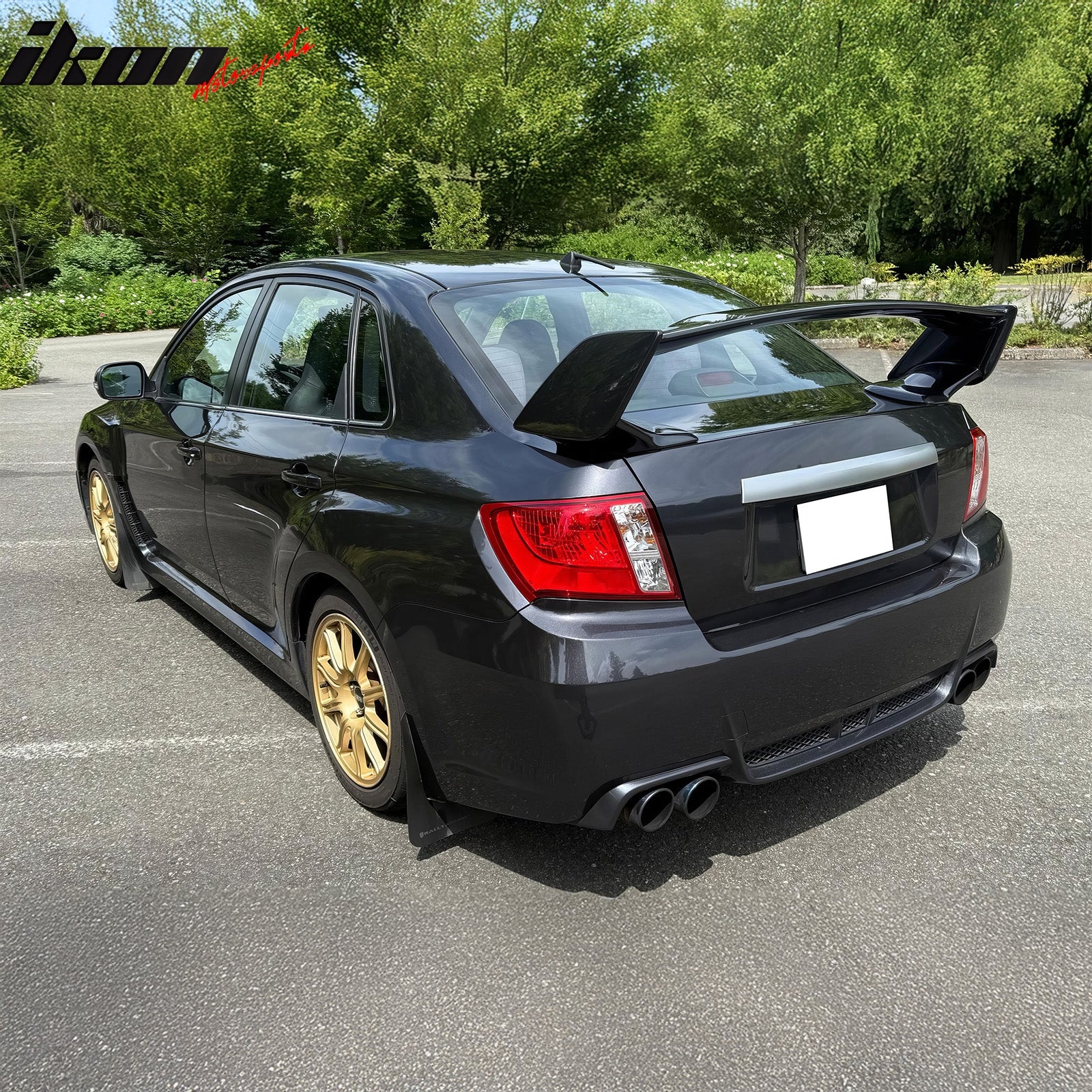 Fits 08-14 Subaru Impreza WRX STI Style Rear Trunk Spoiler Wing Primer Black 5PC