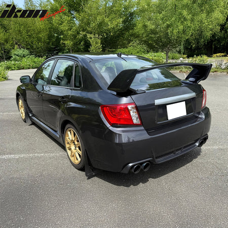 Fits 08-14 Subaru Impreza WRX STI Style Rear Trunk Spoiler Wing Primer Black 5PC