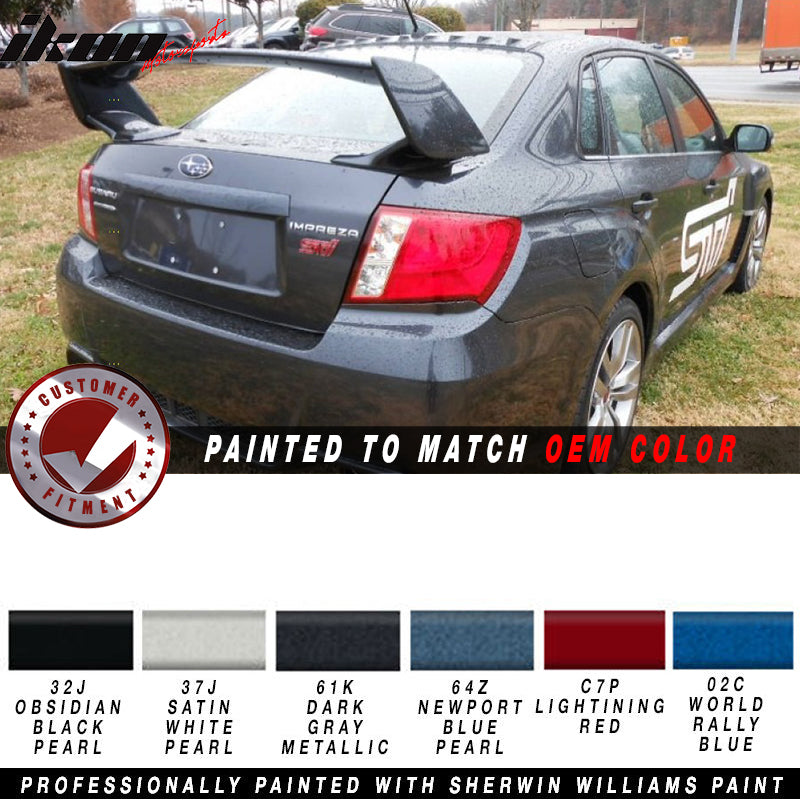 Trunk Spoiler for Subaru Impreza WRX STI 2008-2014 STI Style OE Painted Color