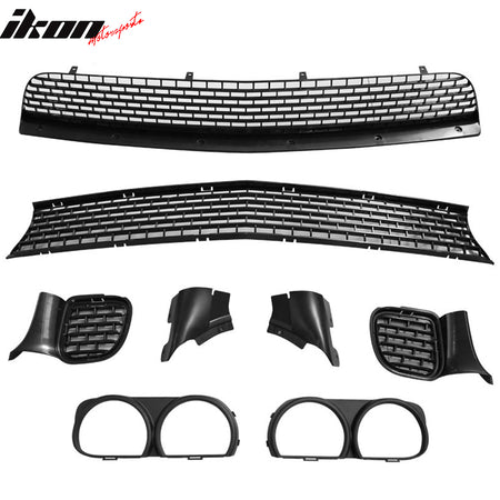 Fits 08-14 Challenger Front Rear Bumper w/ Lip + Demon Fender Flare +V3 Diffuser