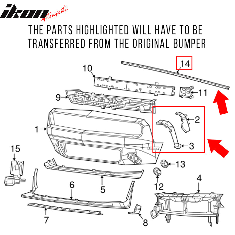 Fits 08-14 Challenger Front Rear Bumper w/ Lip + Demon Fender Flare +V3 Diffuser
