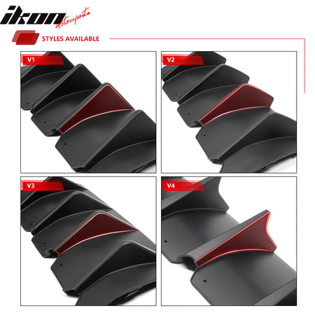 Fits 08-14 Challenger Front Rear Bumper w/ Lip + Demon Fender Flare +V3 Diffuser