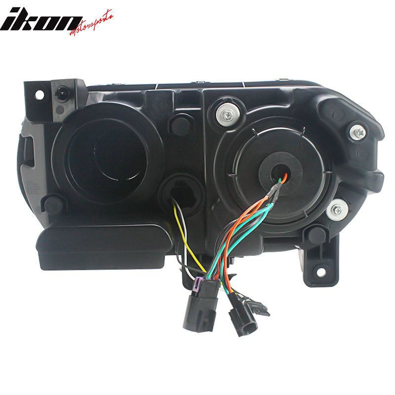 Fits 08-14 Dodge Challenger Projector Headlights with Sequentail Dual Beam Pair