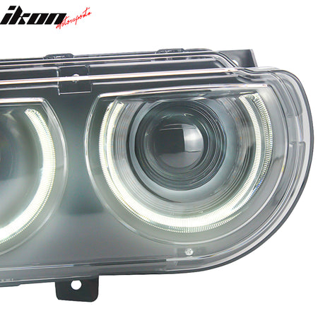 Fits 08-14 Dodge Challenger Projector Headlights with Sequentail Dual Beam Pair