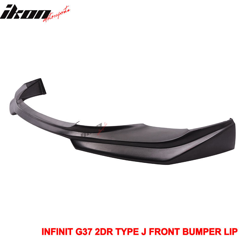 Fits 08-14 Infiniti G37 Coupe Q60 J Style Front Bumper Lip Spoiler Unpainted PU