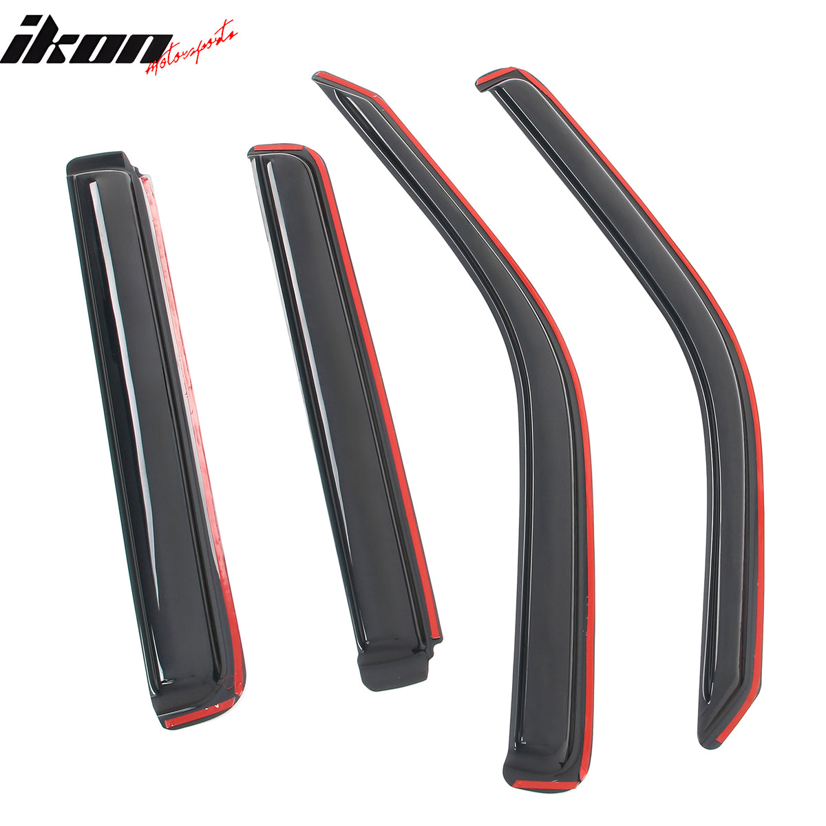 Fits 08-14 Jeep Liberty 4-Door In Channel Window Visors Rain Deflector - Acrylic