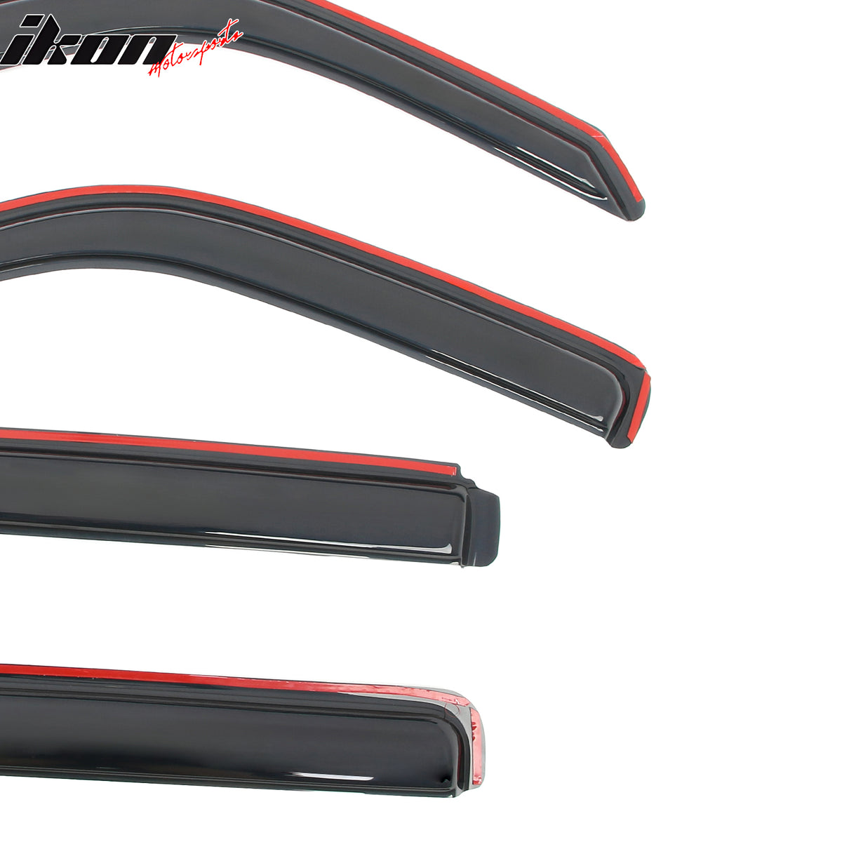 Fits 08-14 Jeep Liberty 4-Door In Channel Window Visors Rain Deflector - Acrylic