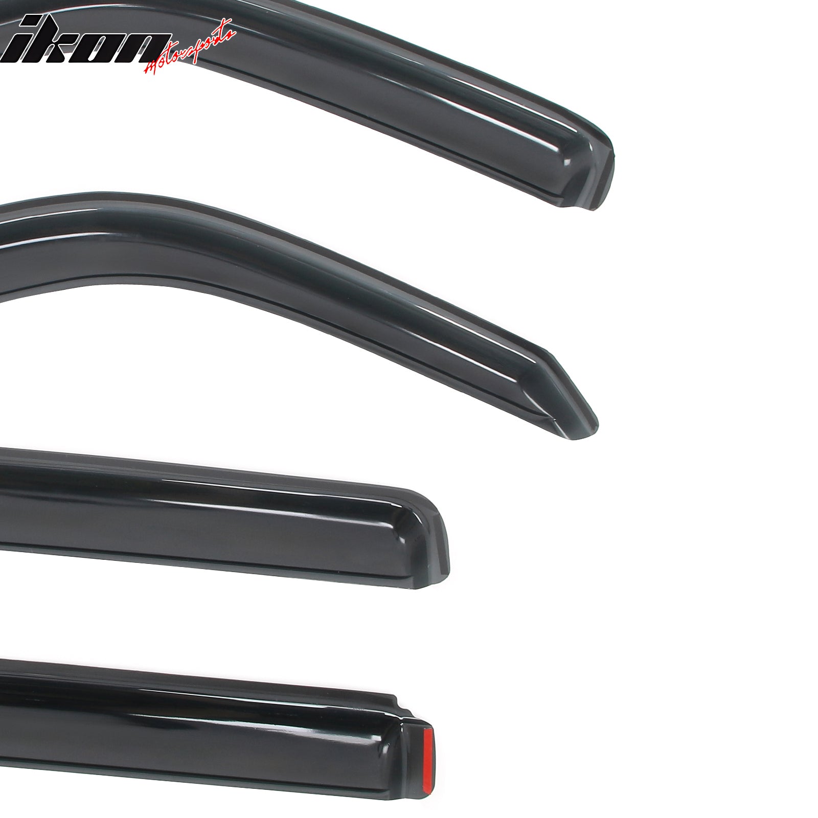 Fits 08-14 Jeep Liberty 4-Door In Channel Window Visors Rain Deflector - Acrylic