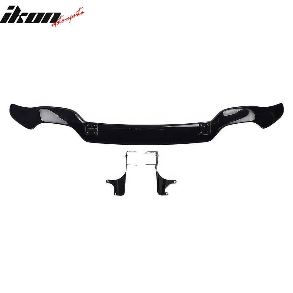 IKON MOTORSPORTS Rear Diffuser, Compatible with 2008-2014 Subaru Impreza WRX STI 5Dr, STI Style Gloss Black ABS Rear Bumper Lip Protector, Air Dam Chin Splitter Molding