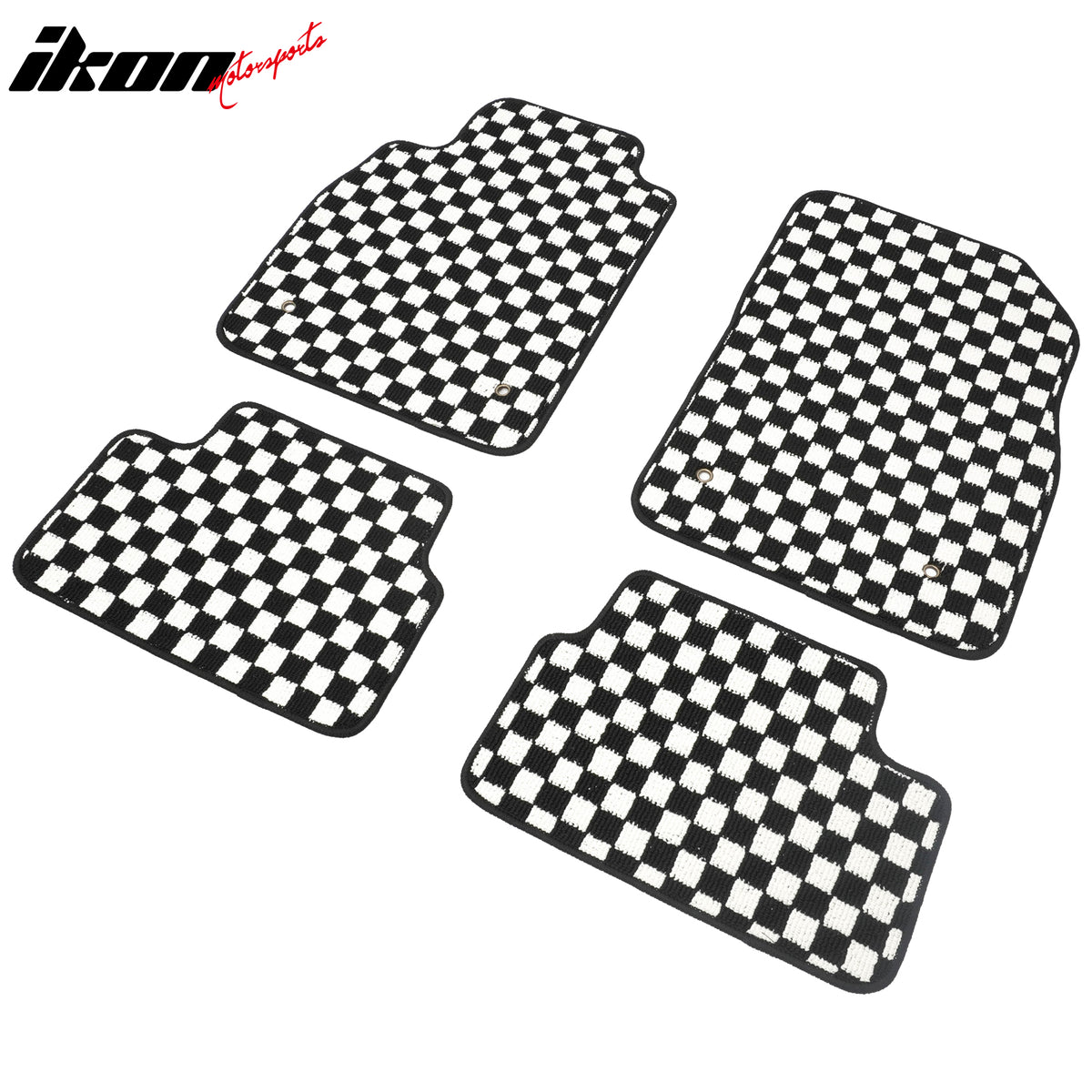 Fits 08-15 Chevy Cruze 16 Limited Floor Mats Checkered Carpets Black White Plaid