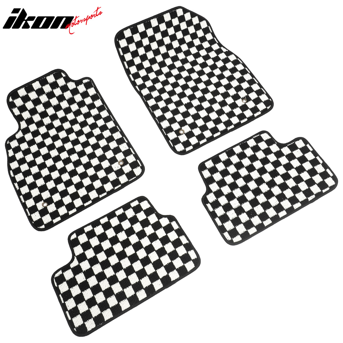 Fits 08-15 Chevy Cruze 16 Limited Floor Mats Checkered Carpets Black White Plaid