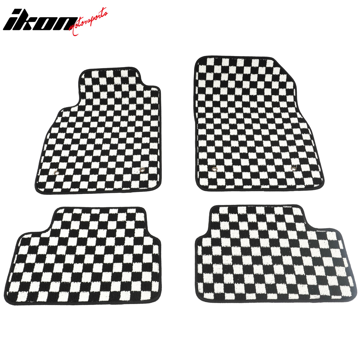 Fits 08-15 Chevy Cruze 16 Limited Floor Mats Checkered Carpets Black White Plaid