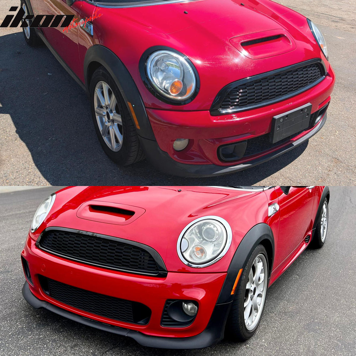 For 08-15 Mini Cooper S JCW R55 R56 R57 R58 R59 Gloss Black Front Grille w/Frame