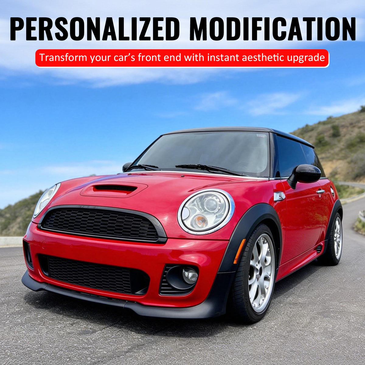For 08-15 Mini Cooper S JCW R55 R56 R57 R58 R59 Matte Black Front Grille w/Frame