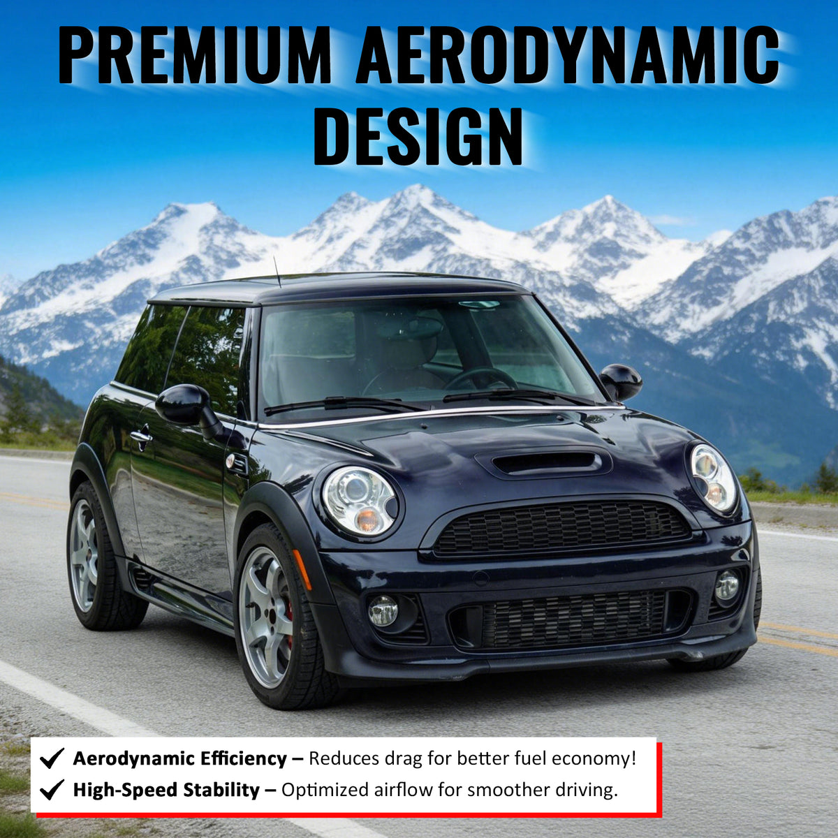 For 08-15 Mini Cooper S JCW R55 R56 R57 R58 R59 Matte Black Front Grille w/Frame
