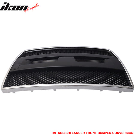 Fits 08-15 Mitsubishi Lancer EVO Style Front Bumper Cover + Grille Fog Covers